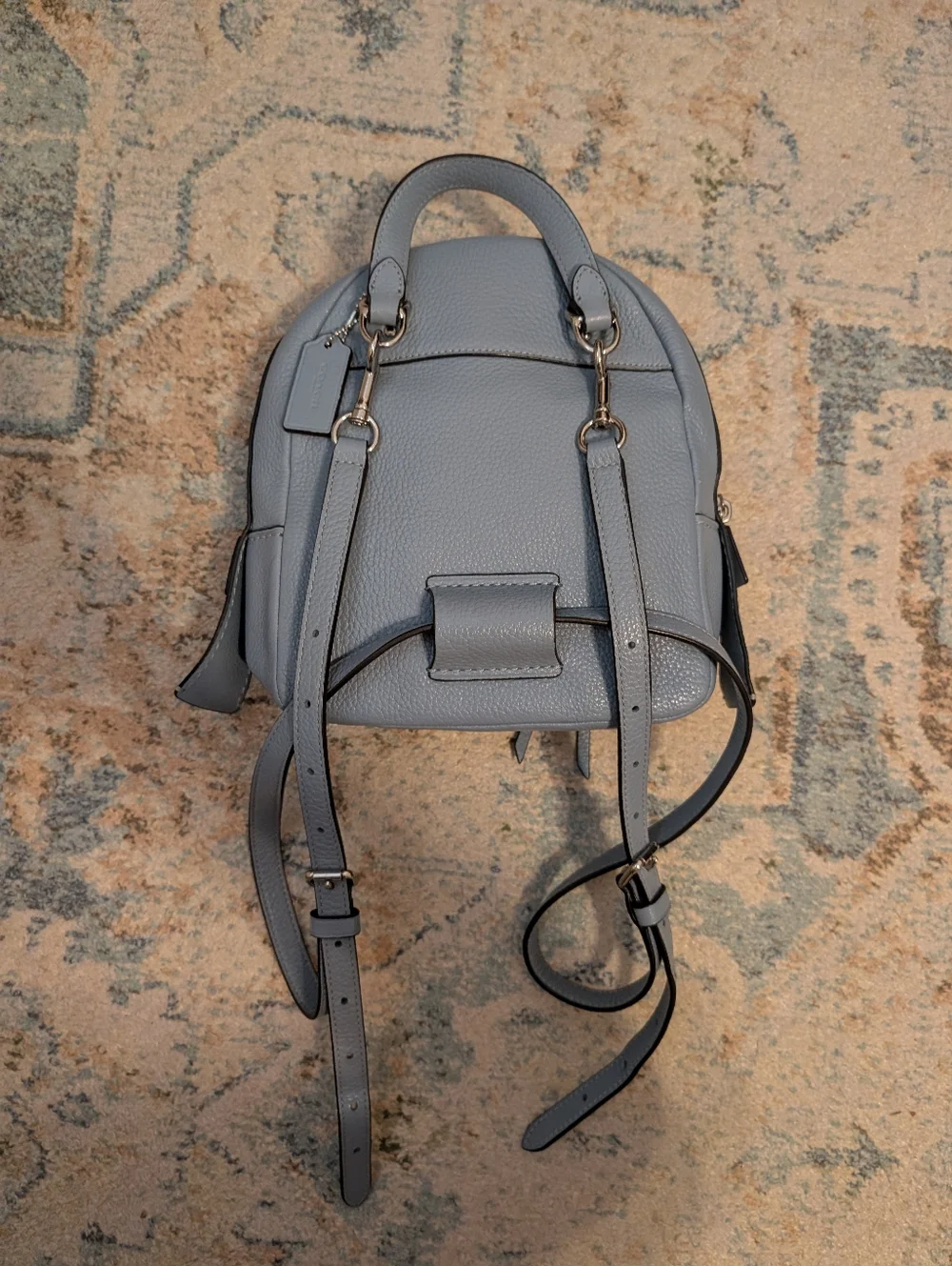 Coach Andi Mini Backpack Blue Pebbled Leather F30530 - Picture 12 of 12